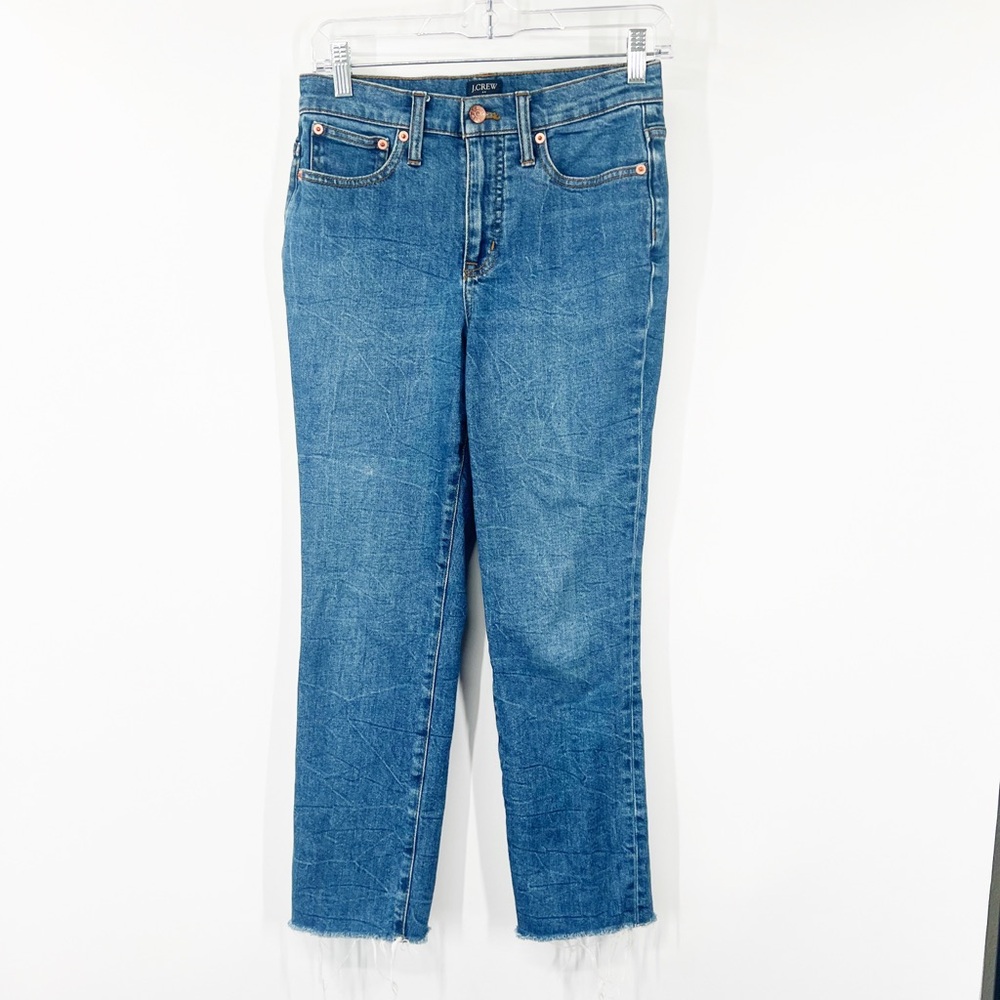 J. Crew Factory Essential Straight Jeans Raw Hem